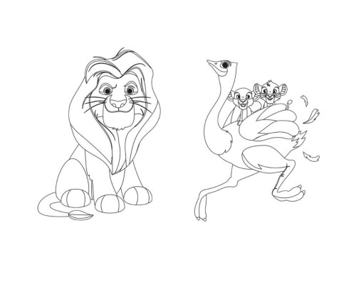 Раскраска "Игра с цветом. Король Лев" 1426001 Disney Малыш, 12 страниц