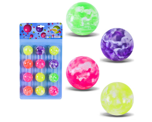 М'яч стрибун "Блискучий" PR2508 в наборі 12 штук