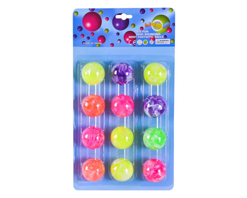 М'яч стрибун "Блискучий" PR2508 в наборі 12 штук