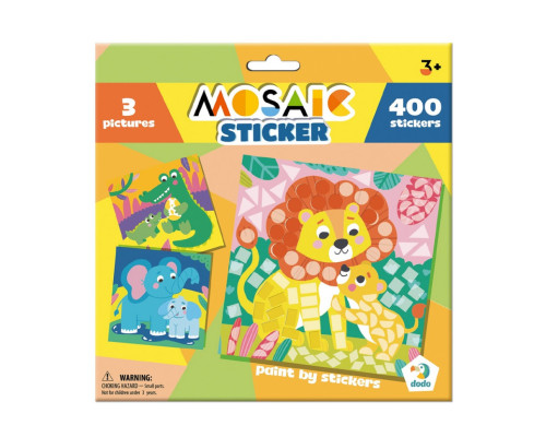 Детский набор для творчества мозаика "Зоопарк" 300896 со стикерами