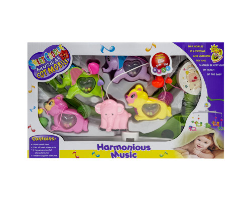 Музичний мобіль на ліжечко "Harmonious music" M 1245-30B U/R, з заводним механізмом