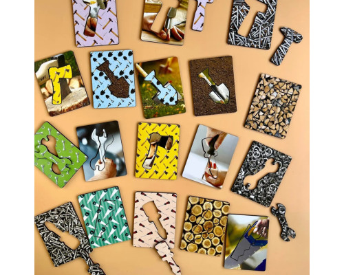 Деревянные Досточки Сегена "Инструменты" Ubumblebees (ПСФ098) PSF098 с узорами