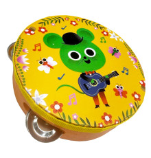 Деревянная игрушка Бубен "Мышка" MD 0367-60 диаметр 15 см