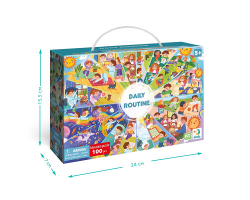 Дитячий віммельпазл "Розпорядок дня" 300619, 100 елементів