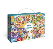 Дитячий віммельпазл "Розпорядок дня" 300619, 100 елементів