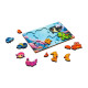 Деревянный пазл-вкладыш "Умный мир: Морские друзья" Puz-88748 А5, 18 элементов