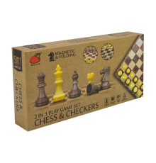Набір настільних ігор "Магнітні шахи, шашки" 2 в 1 2258, 24х24х2,5 см