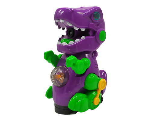 Генератор мильних бульбашок "Динозавр" ZR161 світло, звук, рух Фіолетовий