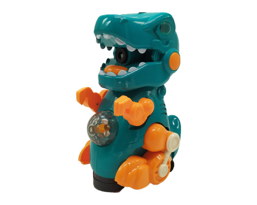 Генератор мильних бульбашок "Динозавр" ZR161 світло, звук, рух Зелений