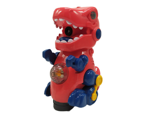 Генератор мильних бульбашок "Динозавр" ZR161 світло, звук, рух Червоний