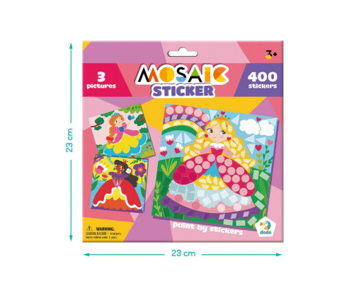 Детский набор для творчества мозаика "Принцессы" 300897 со стикерами