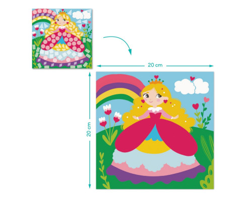 Детский набор для творчества мозаика "Принцессы" 300897 со стикерами