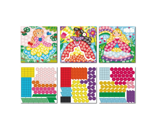 Детский набор для творчества мозаика "Принцессы" 300897 со стикерами