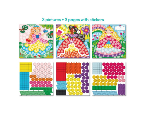 Детский набор для творчества мозаика "Принцессы" 300897 со стикерами