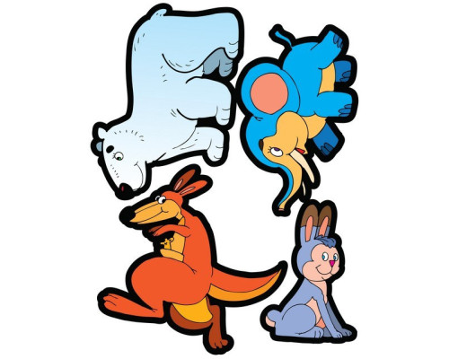 Дитяча книга "Верхи на слоні"  402436 з наклейками