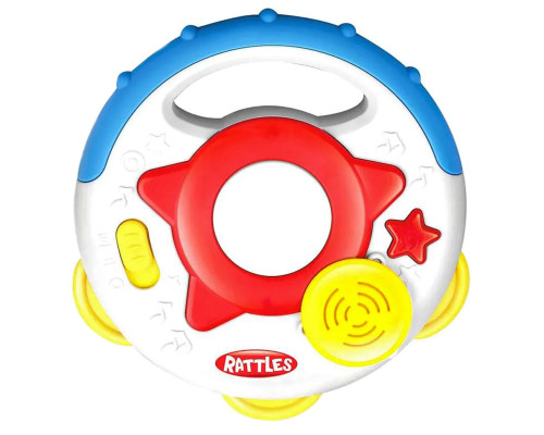 Музична іграшка Бубен HUANGER 789-2 на батарейках Жовтий