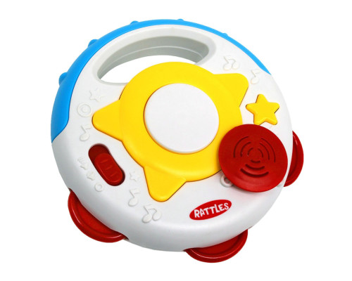 Музыкальная игрушка Бубен HUANGER 789-2 на батарейках Красный