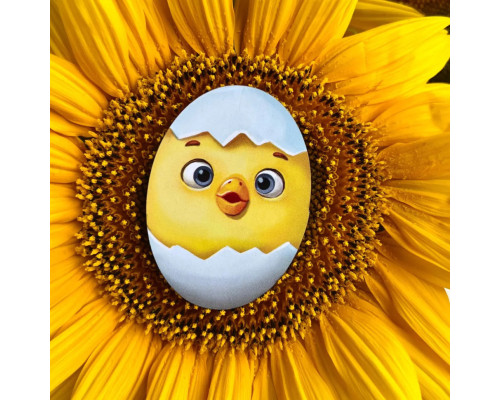 Дерев'яний пазл-вкладиш "Курчата" Ubumblebees (ПСД163) PSD163 геометричні фігури