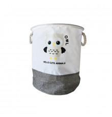 Корзина для игрушек и белья "Hello cute animals Сова" MGZ-1006(Grey) 35 х 40 см