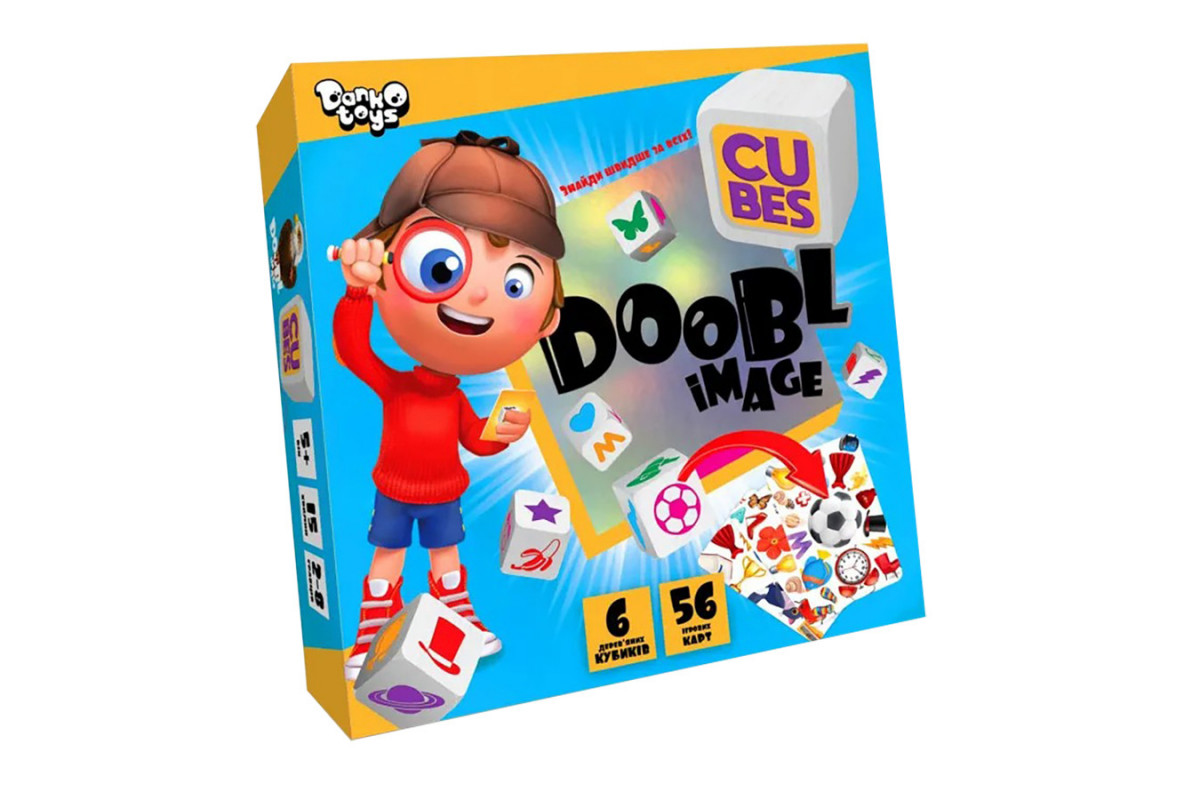 Настольная развлекательная игра "Doobl Image Cubes" DBI-04-01U на укр. языке Настольная развлекательная игра "Doobl Image Cubes" DBI-04-01U на укр. языке