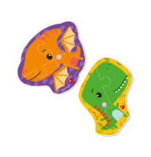 Магнитные беби пазлы "Динозаврики" Vladi Toys VT3208-16