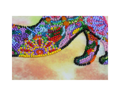 Набір-міді для вишивки бісером "Грайливе кошеня" AMB-060 20х20 см