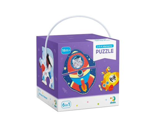 Детский пазл Транспорт DoDo 300154, 2-3-4 элемента