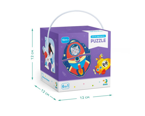 Детский пазл Транспорт DoDo 300154, 2-3-4 элемента