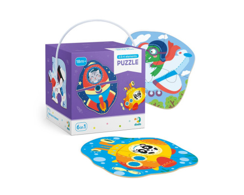 Детский пазл Транспорт DoDo 300154, 2-3-4 элемента