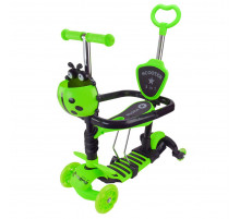 Самокат детский 3-х колесный Scooter Children's SC2501(Green) 3в1 светящиеся колеса, зеленый
