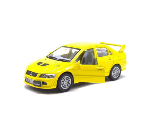 Колекційна машинка "Mitsubishi Evolution VII" KT5052W(Yellow) масштаб 1:42