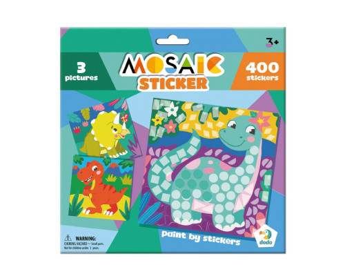 Детский набор для творчества мозаика "Динозавры" 300898 со стикерами