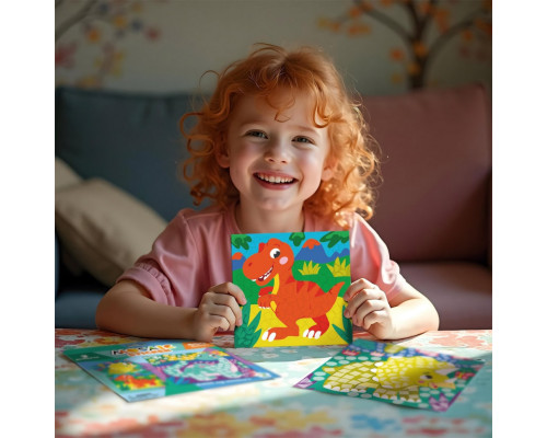 Детский набор для творчества мозаика "Динозавры" 300898 со стикерами