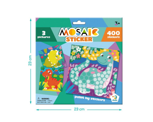 Детский набор для творчества мозаика "Динозавры" 300898 со стикерами