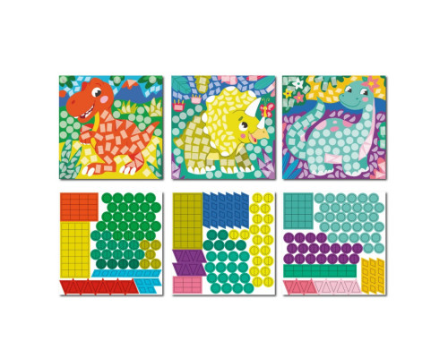 Детский набор для творчества мозаика "Динозавры" 300898 со стикерами