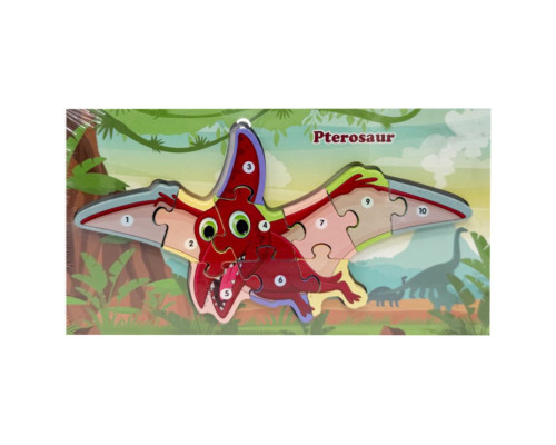 Дерев'яний пазл-вкладиш "Pterosaur" MD 1924-8, 10 елементів
