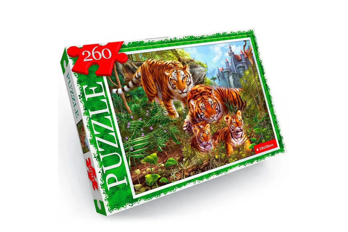 Пазл "Тигры" Danko Toys C260-13-02, 260 эл. Пазл "Тигры" Danko Toys C260-13-02, 260 эл.