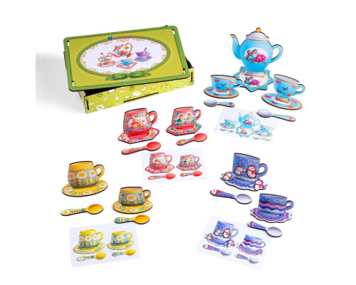 Настольная игра "Веселое чаепитие" Ubumblebees (ПСД191) PSD191 деревянная