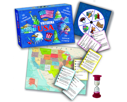 Настільна гра "Вікторина США" MKP0903 правила гри рос. і укр. мовою