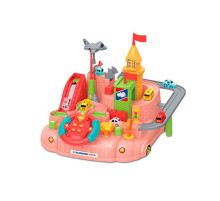 Детский игровой набор "Гараж" A333-330F(Pink) руль, машинки, самолет