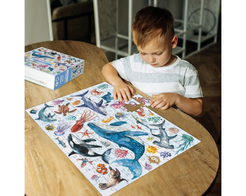 Дитячий пазл Монтессорі "Океанічні тварини" 300630, 200 елементів
