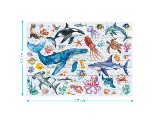 Дитячий пазл Монтессорі "Океанічні тварини" 300630, 200 елементів