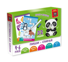 Детские развивающие карточки "Пиши-стирай Панда" VT5010-42, 16 страниц