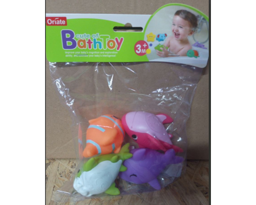 Дитячі іграшки для купання "Акули" SQ22013-5 набір 4 штучки, від 6 см