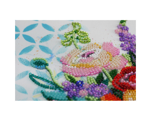 Набір-міді для вишивання бісером "Квіткова феєрія" AMB-067 20х20 см