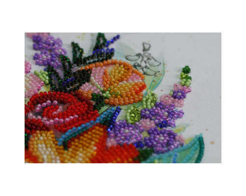 Набір-міді для вишивання бісером "Квіткова феєрія" AMB-067 20х20 см