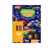 Дитяча розмальовка з олівцями "Coloring fun" НТ-39-02, 24 аркуши