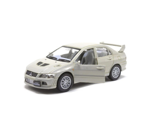 Колекційна машинка "Mitsubishi Evolution VII" KT5052W(Silver) масштаб 1:42