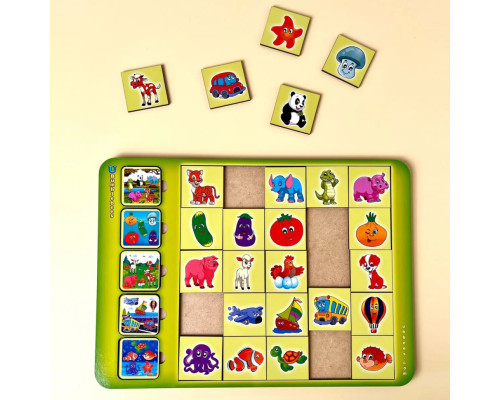 Деревянный сортер "Ассоциации-картинки" PSD057