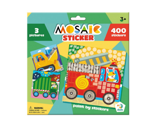 Детский набор для творчества мозаика "Транспорт" 300899 со стикерами